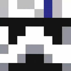 an abstract black and white background with blue squares in the bottom right corner, on top of each other