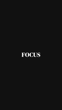 the word focus is written in white on a black background