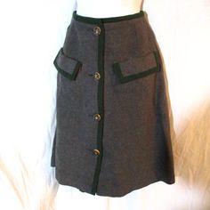 Beautiful Vintage / Retro 1950s Era Pewenit, Made In Tyrol Austria, Wool Skirt / Ethnic Costume, In Gray With Genuine Stag Buttons And Green Trim, Fully Lined In Red Plaid. Size Small / Extra Small (Not Listing. Matching Jacket Only Pictured Here - Available In Separate Listing! Skirt Measures Approx 26" Waist, 44" Hips, Approx 23" Long. Perfect For Oktoberfest / Octoberfest / Beer Festival! Vintage Fitted Skirt With Pockets, Fitted Vintage Skirt With Pockets, Vintage Fitted Skirt With Buttons, Fitted Vintage Skirt With Buttons, Vintage Formal Skirt, Vintage Winter Skirt With Buttons, Octoberfest Beer, Tyrol Austria, Beer Festival