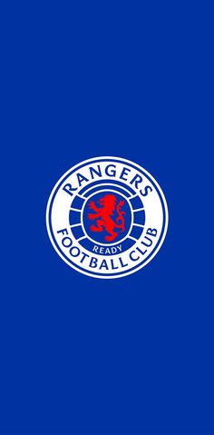 rangers football club logo on a blue background