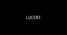 the word lucent is written in white on a black background