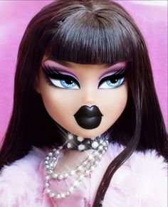 Estilo Bratz, Bratz Doll Aesthetic, Black Bratz, Black Bratz Doll, Goth Rave, Bratz Doll Outfits, Makeup Fails, Bad Makeup