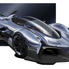 an artistic rendering of a futuristic sports car