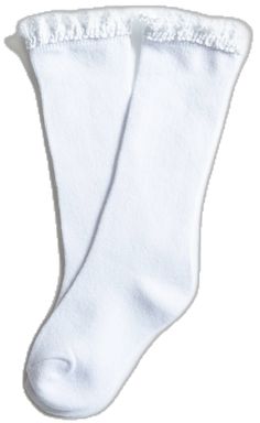 White Cotton Mid-calf Socks, White Mid-calf Cotton Socks, White Cotton Knee-high Socks, White Cotton School Socks, White Knee-high School Socks, White Fitted Cotton Knee-high Socks, Fitted White Cotton Knee-high Socks, Knee Highs, White Lace Top