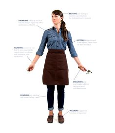 Barista Ergonomics (Photos: Cory Eldridge.) Barista Outfit Ideas, Cute Barista Outfit, Barista Lifestyle, Barista Outfit, Barista Life, Proper Attire, Coffee Outfit