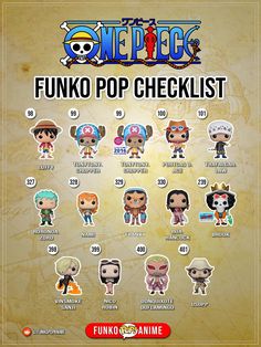 the funky pop checklist from one piece