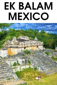 an aerial view of the ruins in mexico with text overlay that reads el salvador, mexico