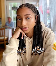 Braids With Beads, Girls Hairstyles Braids, Natural Hair Styles Easy, Cornrow Hairstyles, Cute Hairstyles For Short Hair, Cornrows Braids, African Braids Hairstyles, Braided Hairstyles For Black Women, Braided Hairstyles Easy