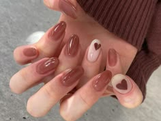 Hello Nails, Asian Nails, Casual Nails, Blush Nails, Pretty Gel Nails, Soft Nails, Jelly Nails, Kawaii Nails, Heart Nails