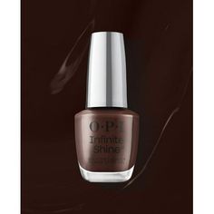 A mysterious dark brown crme nail polish thats a total turn-on. Shine in the dark with a rich color that locks onto nails for up to 11 days of gel-like wear. See ya chips. This long-wearing nail polish isnt scared to show you what it's got. Lights on or off. Size: 0.5 fl oz. Sally Hansen Color Therapy, Opi Infinite Shine, Shine Nails, Opi Nail Polish, Opi Nail Lacquer, Afraid Of The Dark, See Ya, Opi Nails, Sally Hansen