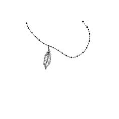 a black and white drawing of a beaded necklace with a feather hanging from it