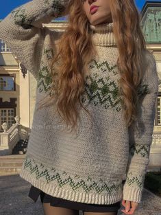 Crochet Tapestry Sweater PDF Pattern Video Tutorial - Etsy UK Crochet Tapestry Clothes, Alpha Pattern Crochet Sweater, Crochet Sweater Tapestry, Tapestry Sweater, Crochet Nordic Sweater, Crochet Tapestry Sweater, Tapestry Crochet Sweater, Winter Tapestry Crochet, Crochet Christmas Sweater