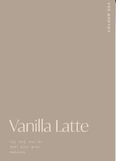 the cover of vanilla latte