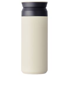 a white and black canister on a white background