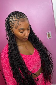 40 Fulani Braids Hairstyles – Scan to Talk Fulani Braids With Color, Fulani Braids Hairstyles, Girls Braided Hairstyles Kids, Braids With Color, Half Up Curls, Braided Hair Tutorial, Colored Braids, Feed In Braid