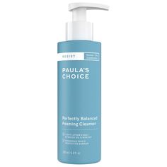 A gentle, soap-free foaming cleanser formulated to thoroughly rinse away excess oil, makeup, and sunscreen without disturbing your skin’s protective barrier.Skin Type: Normal, Combination, and Oily Skincare Concerns: Pores, Dullness, and Oiliness Formulation: Lightweight Cream Highlighted Ingredients:- Hyaluronic Acid: Soothes the skin and helps it hold on to hydration post cleanse. - Triple-Ceramide Blend: Reinforces skin's moisture barrier to avoid a dry, tight feel. - Aloe: Visibly calms redn Paula Choice Skincare, Paula Choice, Peachy Lip, Paula's Choice Skincare, The Ordinary Hyaluronic Acid, Grey Eyes, Hair Milk, Paula's Choice, Skincare Packaging