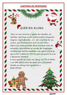 a christmas letter with santa claus and other decorations