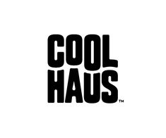 the cool haus logo is shown in black and white, with an image of a skateboarder