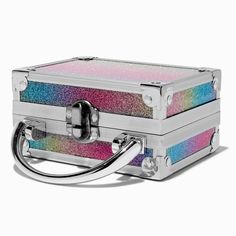 Claire's Club Mini Travel Rainbow Glitter Lock Box Makeup Set Kid Makeup, Claire's Makeup, Makeup Kit For Kids, Cosmetic Sets, Kids Makeup, Barbie Birthday, Birthday Halloween Party, 2024 Christmas, Fashionable Jewelry