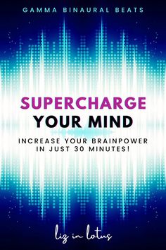 Unlock Your Inner Genius! Listening to the sound of 40 Hz Gamma Binaural Beats will change your brain in 30 minutes! Learn faster and increase your brain power - improve memory, concentration, focus, problem-solving and more!! | lizinlotus.com #soundtherapy #binauralbeats #brainpower #40hzfrequency #meditation #puretonesfreqency #healingtones #personalgrowth #selfimprovement Gamma Waves, Increase Brain Power, Healing Tones, Powerful Meditation, Solfeggio Frequencies, Power Of Meditation, Learn Faster