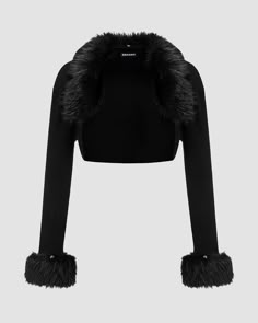 Accessories – Baly Shop Fall Shrug For Night Out, Stretch Sweater For Winter Party, Trendy Fitted Winter Sweater, Chic Winter Cardigan For Party, Fitted Tops For Cold Weather, Chic Winter Party Cardigan, Chic Long Sleeve Cardigan With Faux Fur Trim, Fitted Winter Sweater For Night Out, Fitted Sweater For Night Out In Winter