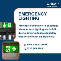 an emergency lighting sign with instructions on how to use it