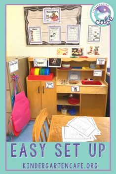 an easy set up to teach children how to use the classroom