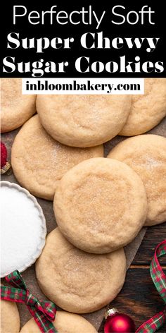 a pile of sugar cookies on top of a wooden table