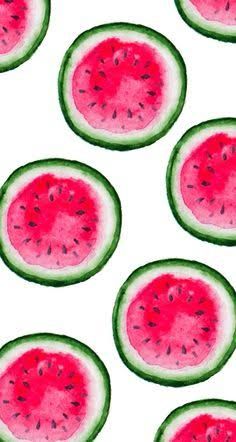 watermelon slices on white background