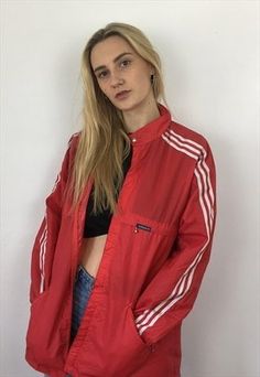 90s Windbreaker, Adidas Windbreaker, Vintage Adidas, Windbreaker Jacket, Hooded Jacket