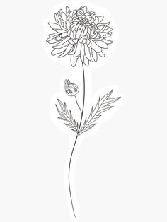 a black and white drawing of a flower