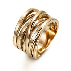 Gold Intertwined Statement Rings – Ciunofor Ring Enhancers, Statement Engagement Ring, Wedding Rings Ideas, Ring Engraving, Engagement Ring Silver, Necklace Locket, Ring Enhancer, Urn Jewelry, Rings Ideas