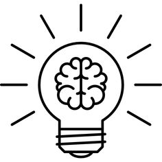 a light bulb with a brain inside it