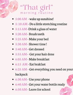 Work Out Morning Routine, School Morning Routine 5:30 Am To 7:00 Am, That Girl Morning Routine 5 Am, 7 Am School Morning Routine, That Girl 6am Morning Routine, Five Am Morning Routine, Clean Girl Morning Routine School, It Girl Morning Routine School, School Morning Routine List