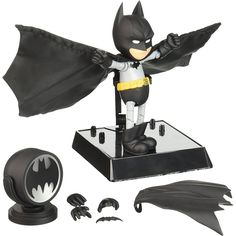 the batman action figure is on display