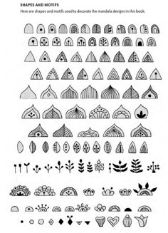 an image of different shapes and sizes in the shape of houses, trees, and flowers