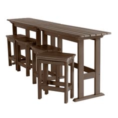 This 6-piece counter height (36') table (2x) and chair (4x) bundle is an excellent balcony furniture set for large groups on your patio. Also works as an outdoor bar for fun summer nights. highwood The Lehigh 6-Piece Brown Bar Height Patio Dining Set Plastic Rectangle Table with 4 Stationary Chairs | AD-KITBALC101-ACE Bar Height Patio Set, Counter Height Tables, Diy Side Table, White Bar, Bar Height Stools, Counter Height Table, Plastic Furniture, The Terrace, Counter Height Stools