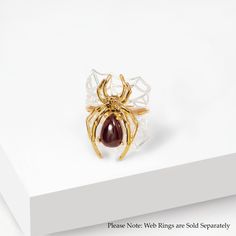 WEB RINGS SOLD IN SEPARATE LISTING https://www.etsy.com/listing/1034249085/spider-web-rings-stacking-rings-ring -Metal Options: | Gold Vermeil: Made in Sterling Silver and 24k Yellow Gold-Plated to 2.5 Microns | Rose Gold Vermeil: Made in Sterling Silver and 18k Rose Gold-Plated to 2.5 Microns | Silver: High Polished 92.5 Sterling Silver -Gem Stone: | Natural Pear-Shaped Garnet | Natural Pear-Shaped Moonstone  | Natural Pear-Shaped Black Onyx - Ring Sizing: Click to print out the ring sizing cha Gemstone Stacking Ring, Jewelry Goth, Spider Jewelry, Ear Climbers Earrings, Wearable Art Jewelry, Garnet And Gold, Mens Gold Bracelets, Ear Cuff Earings, Initial Pendant Necklace