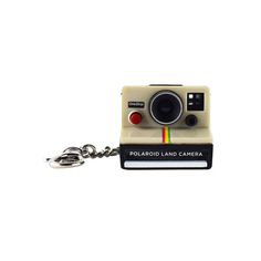 a polaroid land camera keychain is shown