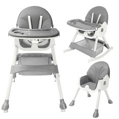 the baby high chair is designed to look like it's sitting on its own legs