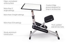 the parts of a standing desk chair