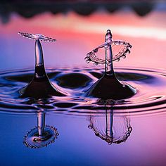 two drops of water are seen in this image