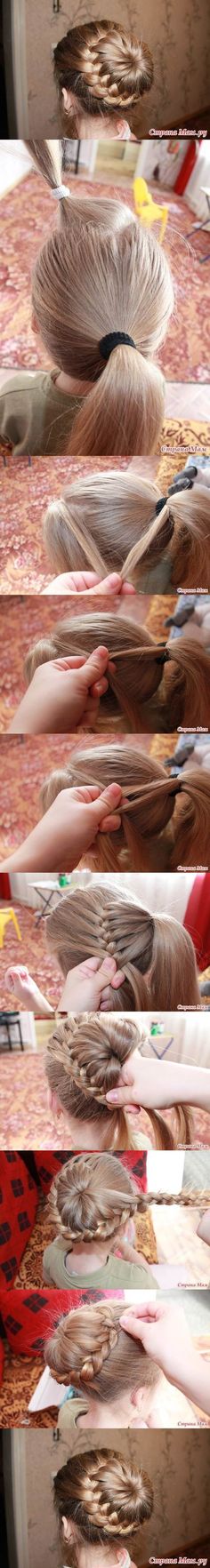 DIY Unique Braided Hairstyle 2 Sanggul Cepol, Easy French Braid, Unique Braided Hairstyles, Beautiful Braids, Braided Bun, Great Hair, Hair Dos