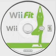 the wii disc has an image of a woman doing yoga