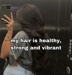 Here are some perfect hair affirmations: I love and appreciate my hair for its natural beauty. My hair is healthy, strong, and vibrant. My hair is unique and special, and that is something to be celebrated. I trust my hair to guide me towards the best style and care routine. I am grateful for my hair and treat it with kindness and respect. My hair is an important part of my overall beauty and self-expression. I choose to focus on the positive qualities of my hair rather than its flaws. Healthy Strong Hair, I Have Healthy Hair Affirmation, Vision Board Healthy Hair, Long Thick Hair Affirmations, Long Healthy Hair Affirmations, Good Hair Manifestation, Good Hair Affirmations, Alternative Vision Board, Affirmation For Healthy Hair