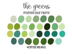 the sea glass color palette is shown in shades of blue, green and grays