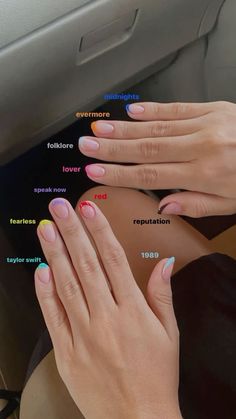 Colorful Short Nails, Concert Nails, Taylor Swift Birthday Party Ideas, Trending T Shirts, Taylor Swift Birthday, Trend T Shirt, Estilo Taylor Swift