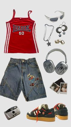 Classic Rock Aesthetic Outfits, Cargo Shorts Outfit, Loyle Carner, Swag Fits, Jorts Outfit, Mcbling Fashion, Throwing Fits, Cargo Pants Outfits, Filmy Vintage