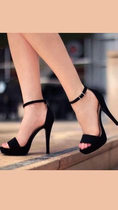 Kasut Tumit Tinggi, Heels High Classy, Black High Heel Sandals