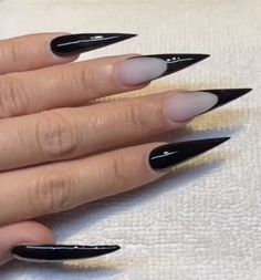 Milky Black Nails, Black French Tip Nails Stiletto, Birthday Nail, Brown Acrylic Nails, Brown Acrylic, Amazing Nails, Soft Nails, Long Square Acrylic Nails